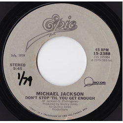 Michael Jackson / The Jacksons Don't Stop 'Til You Get Enough / Shake Your Body (Down To The Ground) Vinyl 7" USED