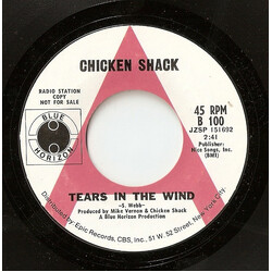 Chicken Shack Tears In The Wind USED VINYL 7INCH 45 RPM PROMO