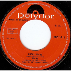 Focus Netherlands Hocus Pocus Vinyl 7" USED