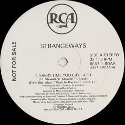 Strangeways (2) Every Time You Cry USED VINYL PROMO 12INCH