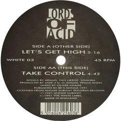 Lords Of Acid Let's Get High / Take Control Vinyl 12" USED