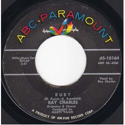 Ray Charles Ruby / Hardhearted Hannah VINYL 7" USED