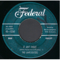 The Lamplighters It Ain't Right / Everything's All Right Vinyl 7" USED