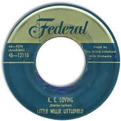 Little Willie Littlefield K. C. Loving / Pleading At Midnight Vinyl 7" USED