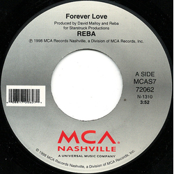 Reba McEntire Forever Love Vinyl 7" USED