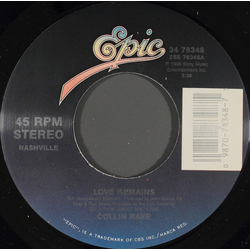 Collin Raye Love Remains Vinyl 7" USED