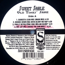 Sweet Sable Old Times' Sake Vinyl 12" USED
