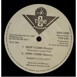 Barrington Levy Here I Come (Remix) Vinyl 12" USED