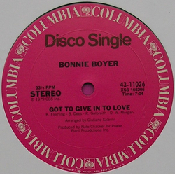 Bonnie Boyer Got To Give In To Love / Never, Never Vinyl 12" USED