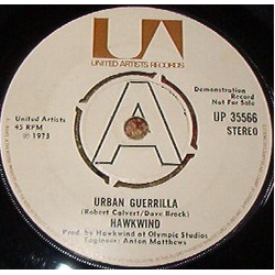 Hawkwind Urban Guerrilla Vinyl 7" USED