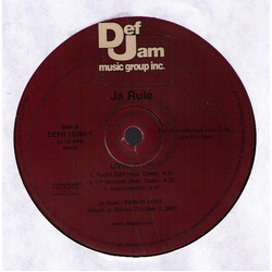 Ja Rule Livin' It Up Vinyl 12" USED