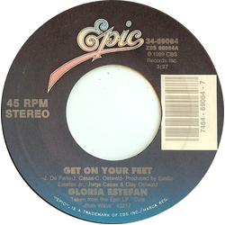 Gloria Estefan Get On Your Feet / Words Get In The Way (Live From The Homecoming Concert) Vinyl 7" USED