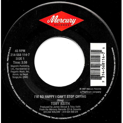 Toby Keith I'm So Happy I Can't Stop Crying Vinyl 7" USED