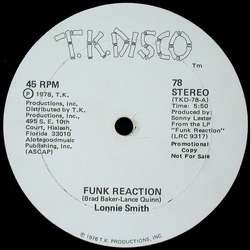 Lonnie Smith Funk Reaction / For The Love Of It Vinyl 12" USED