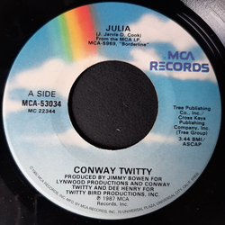 Conway Twitty Julia / Everybody Needs A Hero Vinyl 7" USED