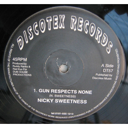 Nicky Sweetness Gun Respects None Vinyl 12" USED