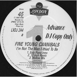 Fine Young Cannibals I'm Not The Man I Used To Be Vinyl 12" USED