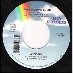 Vince Gill High Lonesome Sound Vinyl 7" USED