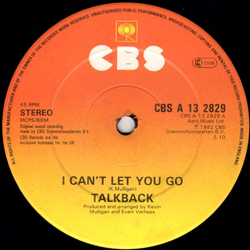 Talkback (2) I Can't Let You Go Vinyl 12" USED