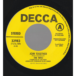 The Who Join Together Vinyl 7" USED