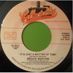 Brook Benton / Jerry Butler It's Just A Matter Of TIme / Never Gonna Give You Up Vinyl 7" USED