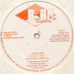 Martini Special / Tatty Levi Leave Me / Reggae Music A Don Vinyl 12" USED