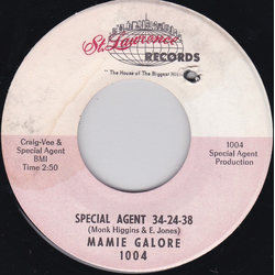 Mamie Galore Special Agent 34-24-38 / I Wanna Be Your Radio Vinyl 7" USED