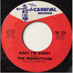 Manhattans Baby I'm Sorry / When We're Made As One Vinyl 7" USED