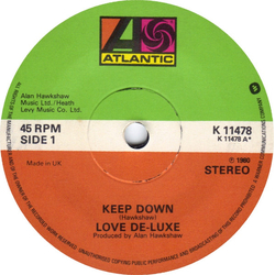 Love De-Luxe Keep Down Vinyl 7" USED