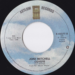 Joni Mitchell Coyote Vinyl 7" USED