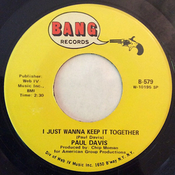 Paul Davis (3) I Just Wanna Keep It Together / Pollyana Vinyl 7" USED