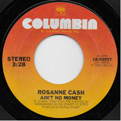 Rosanne Cash Ain't No Money Vinyl 7" USED