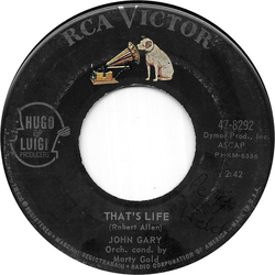 John Gary That's Life Vinyl 7" USED