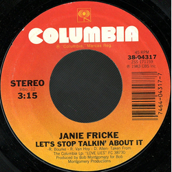 Janie Fricke Let's Stop Talkin' About It Vinyl 7" USED