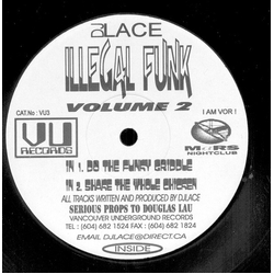 DJ Lace (2) Illegal Funk Volume 2 Vinyl 12" USED