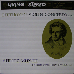 Ludwig van Beethoven / Jascha Heifetz / Charles Munch / Boston Symphony Orchestra Violin Concerto (In D) Vinyl LP USED