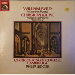 William Byrd / Christopher Tye / The King's College Choir Of Cambridge / Philip Ledger Mass In 5 Parts /  Mass In 6 Parts "Euge Bone" Vinyl LP USED