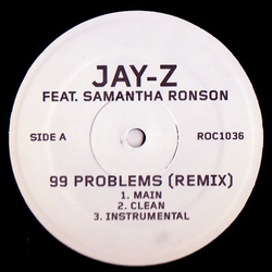 Jay-Z / Samantha Ronson 99 Problems (Remix) Vinyl 12" USED