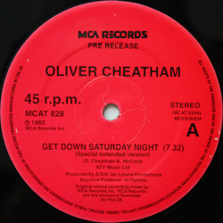 Oliver Cheatham Get Down Saturday Night Vinyl 12" USED
