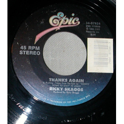 Ricky Skaggs Thanks Again Vinyl 7" USED
