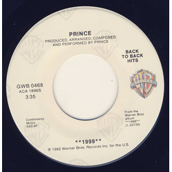 Prince 1999 / Little Red Corvette Vinyl 7" USED