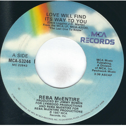 Reba McEntire Love Will Find Its Way To You Vinyl 7" USED