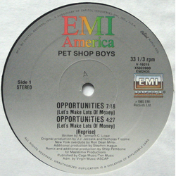 Pet Shop Boys Opportunities (Let's Make Lots Of Money) Vinyl 12" USED