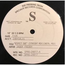 Daddy Freddy Respect Due Vinyl 12" USED