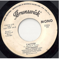 September (9) Caution USED VINYL 7INCH 45 RPM PROMO