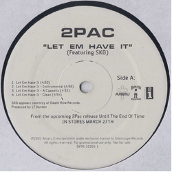 2Pac Let 'Em Have It / Thug N U Thug N Me (Remix) Vinyl 12" USED