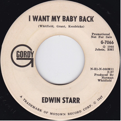 Edwin Starr I Want My Baby Back Vinyl 7" USED