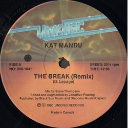 Kat Mandu The Break (Remix) Vinyl 12" USED
