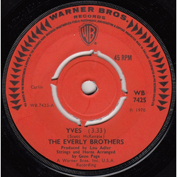 Everly Brothers Yves / Human Race Vinyl 7" USED