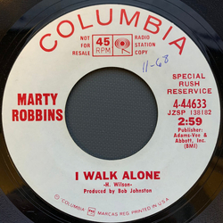 Marty Robbins I Walk Alone Vinyl 7" USED